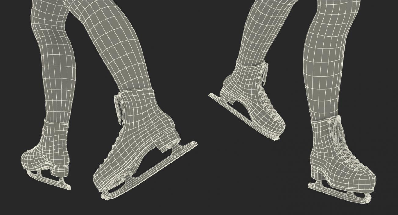 3D Male and Female Figure Skaters Collection 2 model