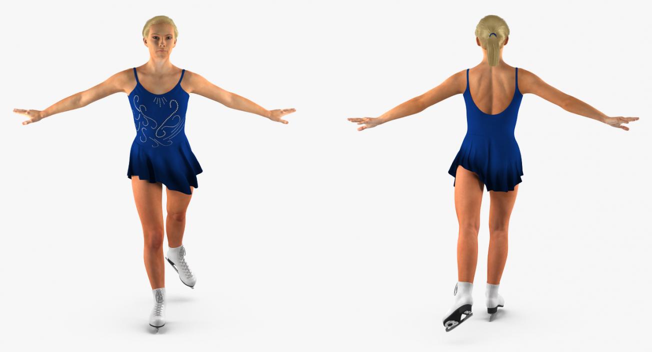 3D Male and Female Figure Skaters Collection 2 model