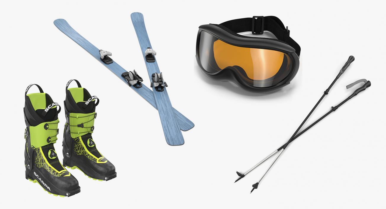 3D Equipment for Skiing 3D Models Collection 2 model