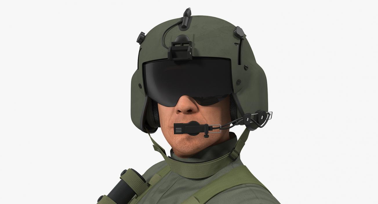 3D US Helicopter Pilot Rigged