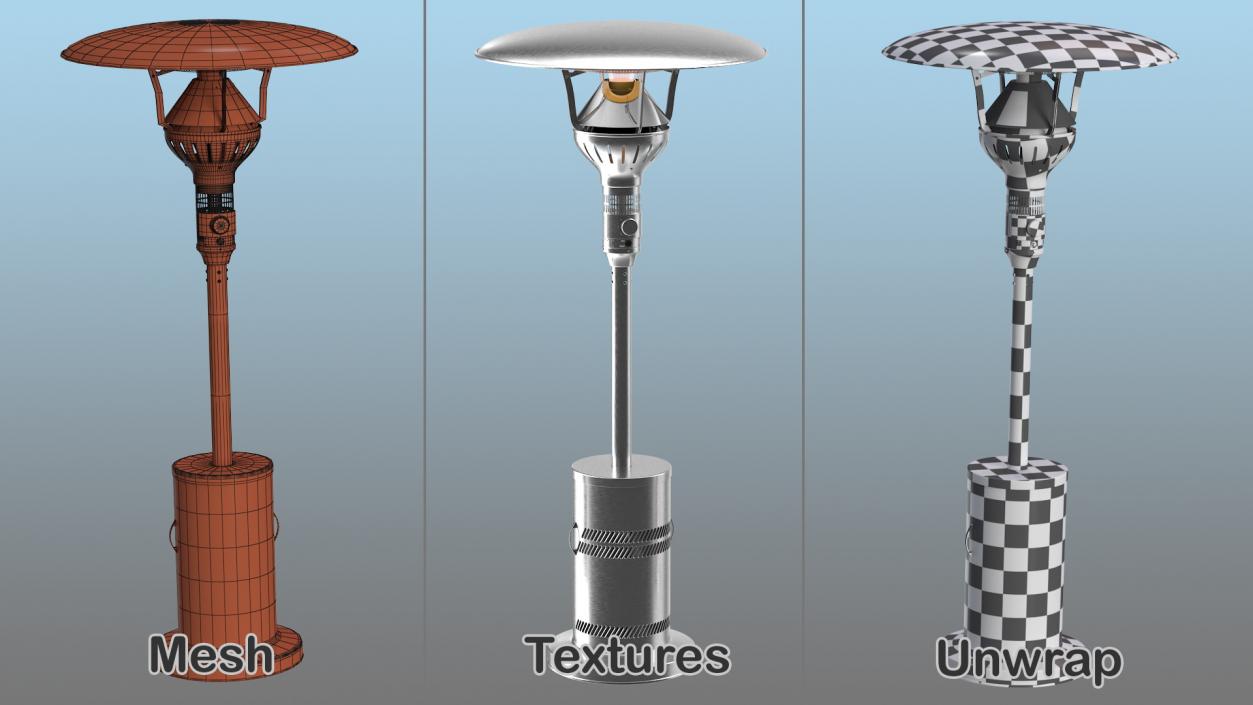 evenGLO Portable Propane Gas Patio Heater On 3D model