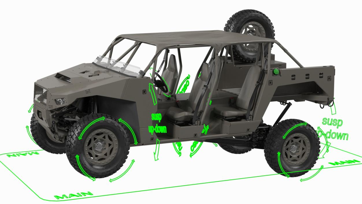 Ultra Light Combat Vehicle Rigged for Cinema 4D 3D