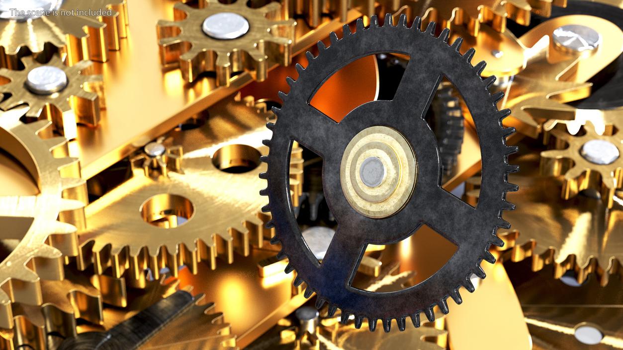 3D model Clock Cogs