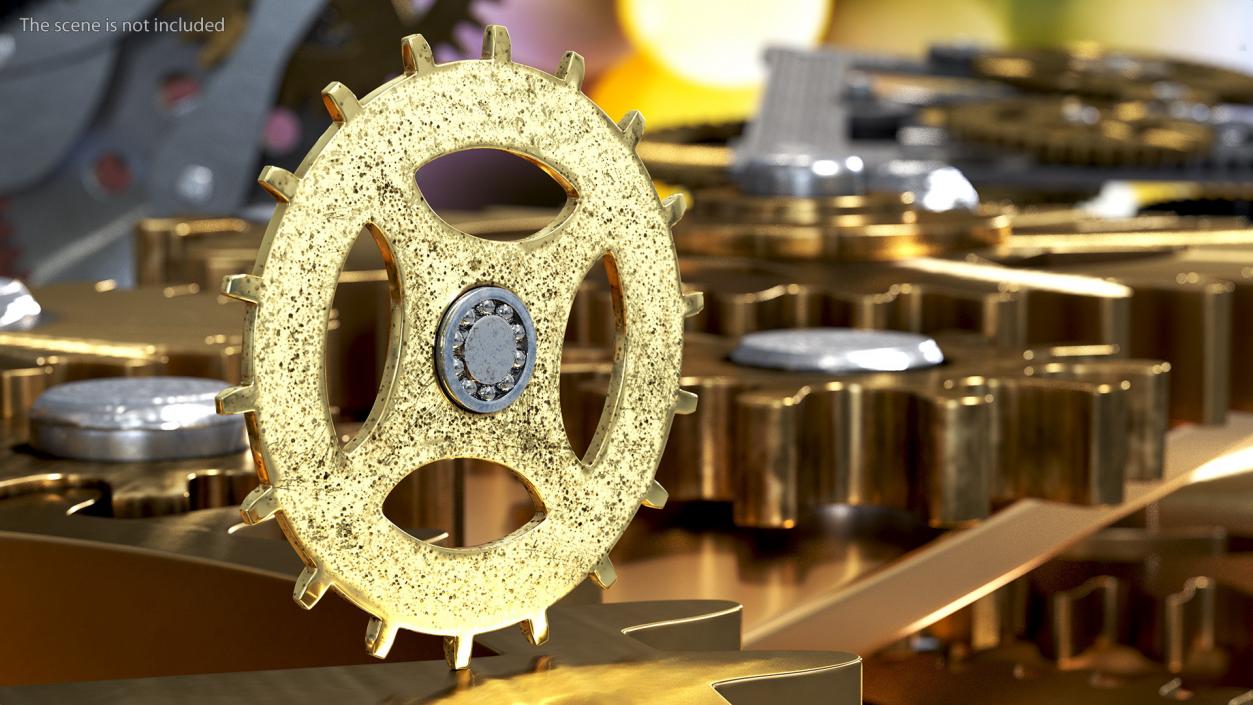 3D model Clock Cogs