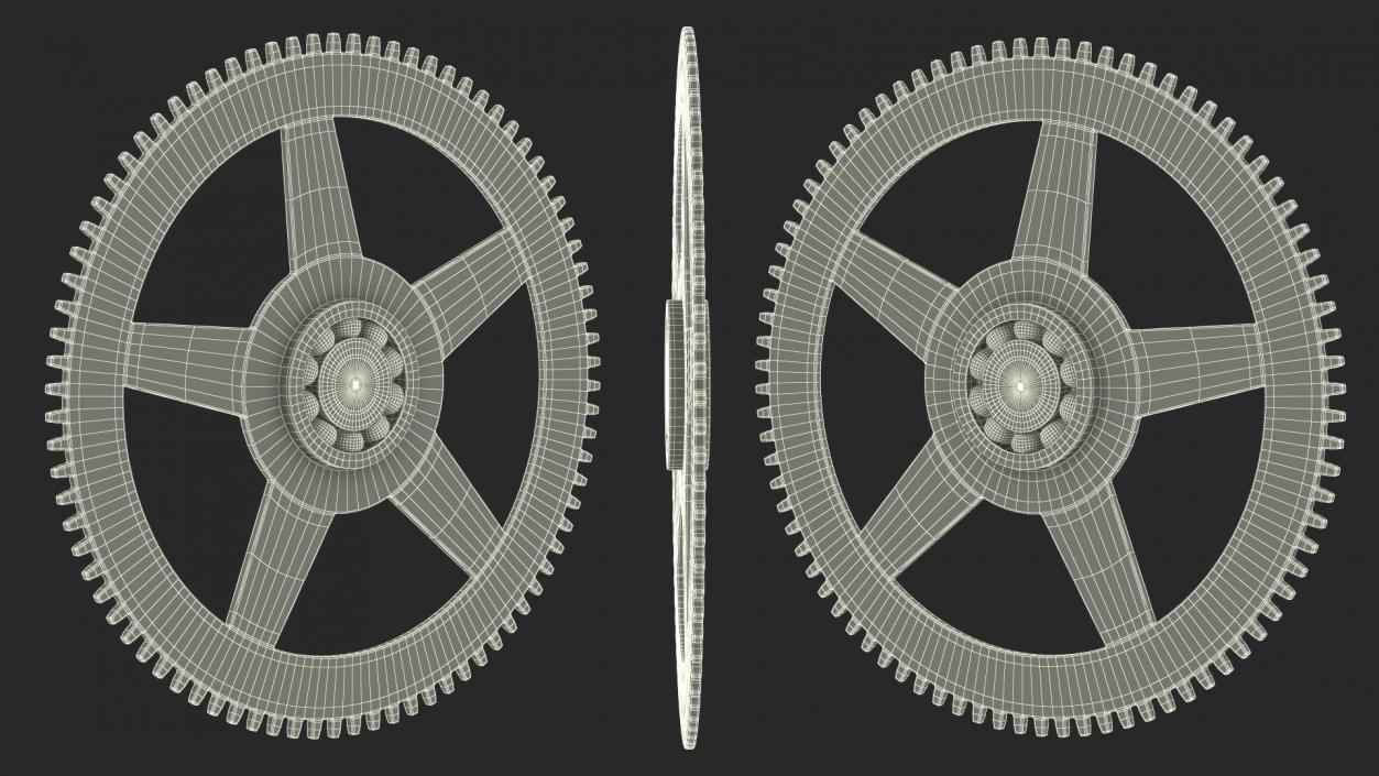 3D model Clock Cogs