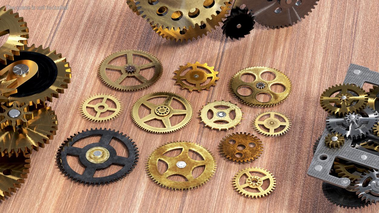 3D model Clock Cogs