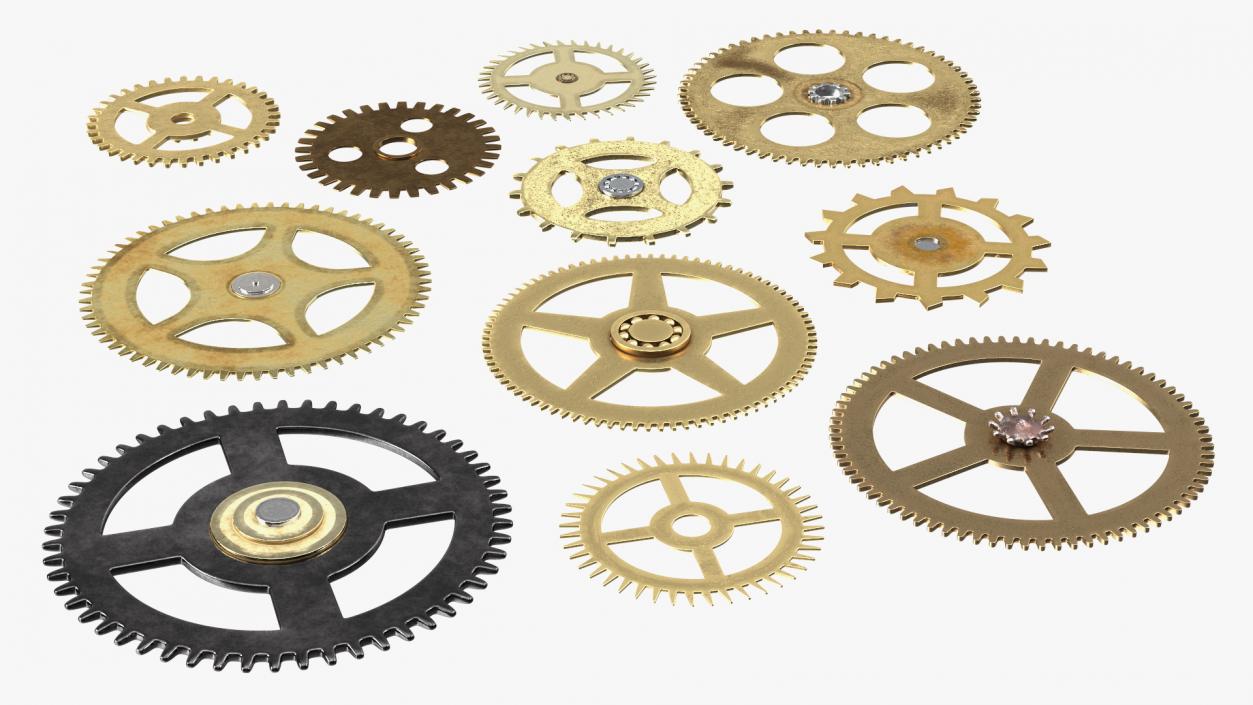 3D model Clock Cogs