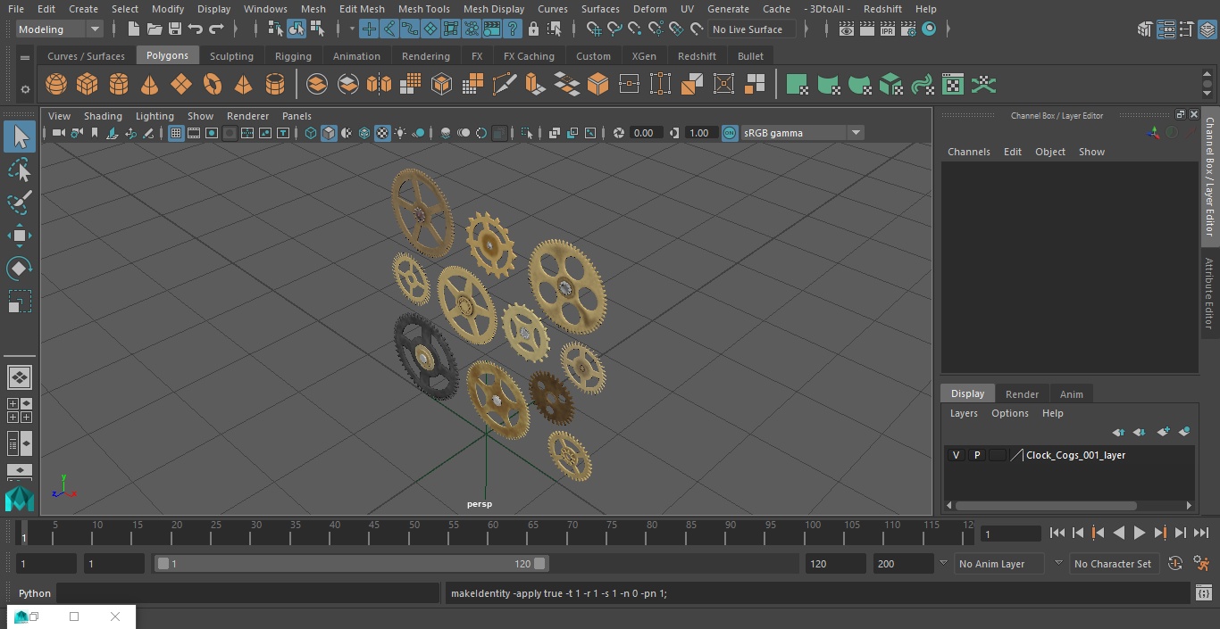 3D model Clock Cogs