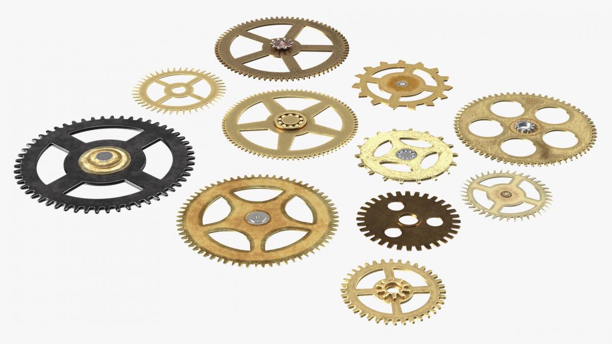 3D model Clock Cogs