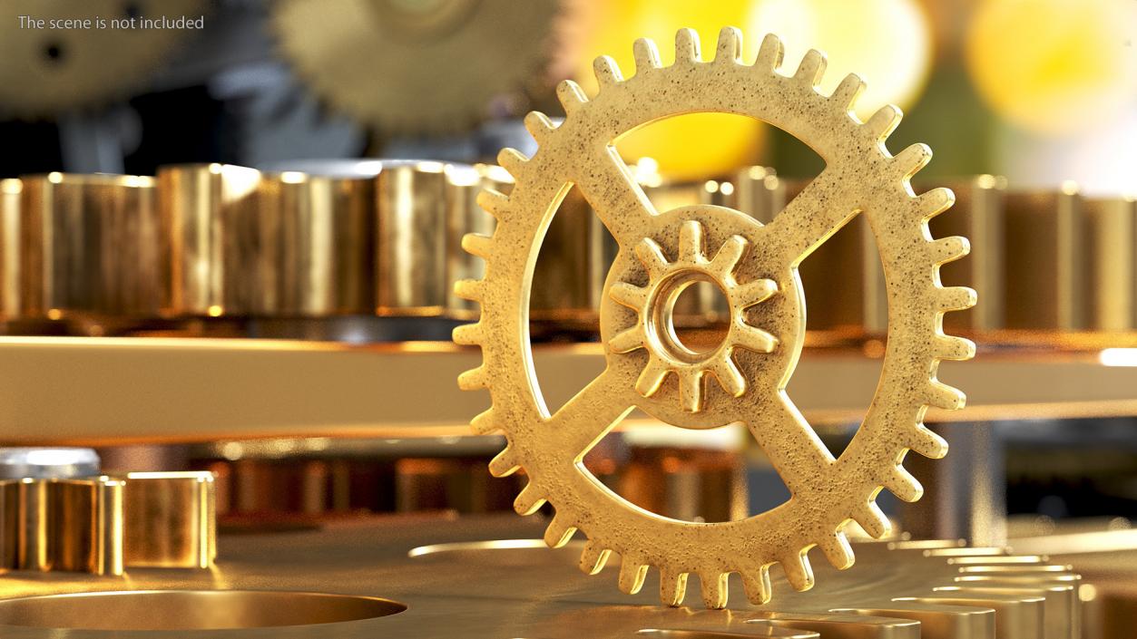 3D model Clock Cogs