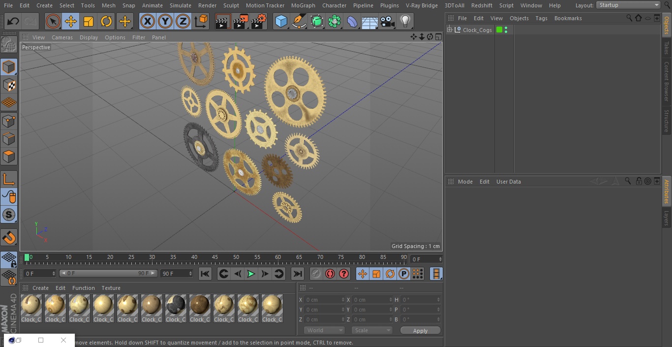 3D model Clock Cogs