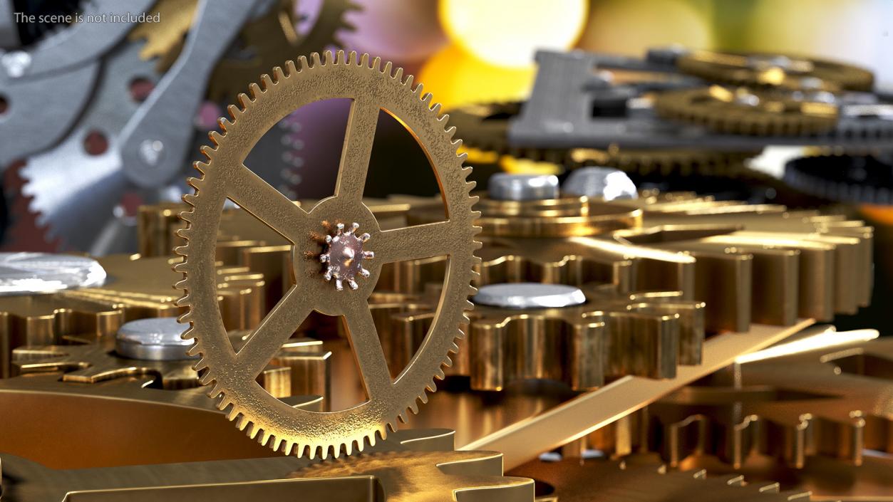 3D model Clock Cogs