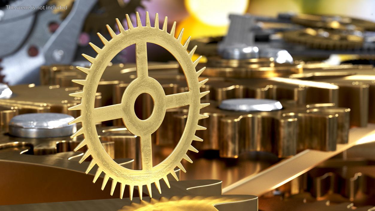 3D model Clock Cogs