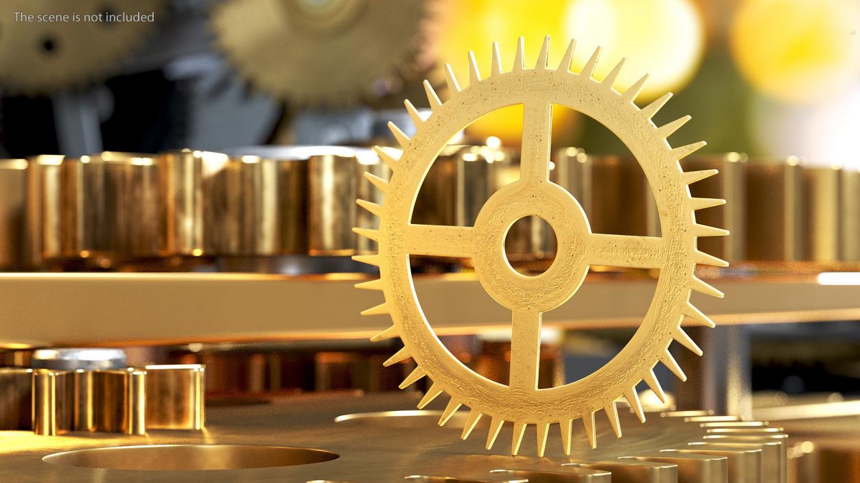 3D model Clock Cogs