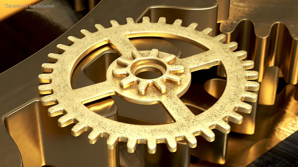 3D model Clock Cogs