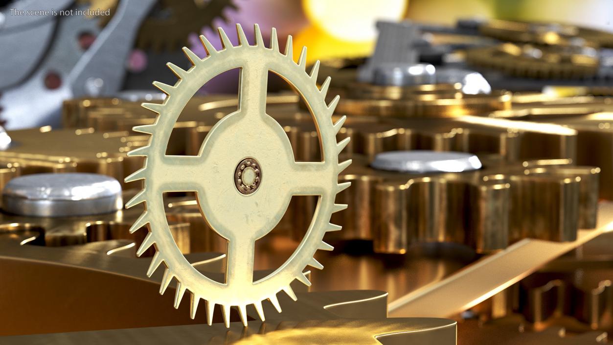 3D model Clock Cogs