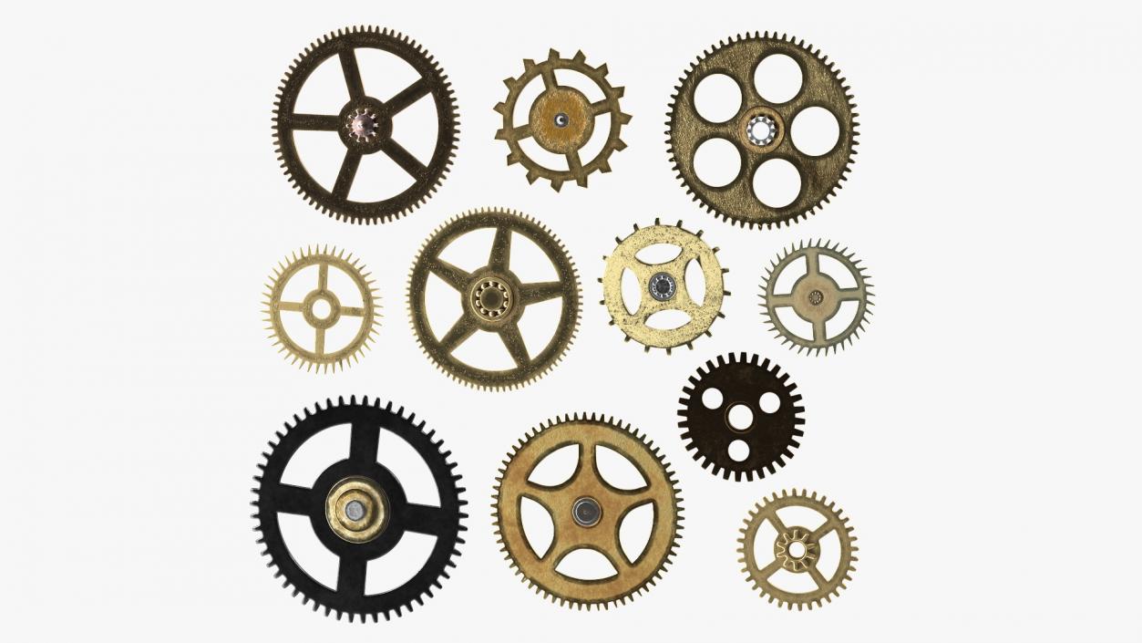 3D model Clock Cogs