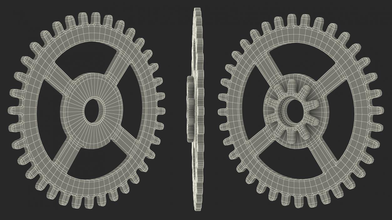 3D model Clock Cogs