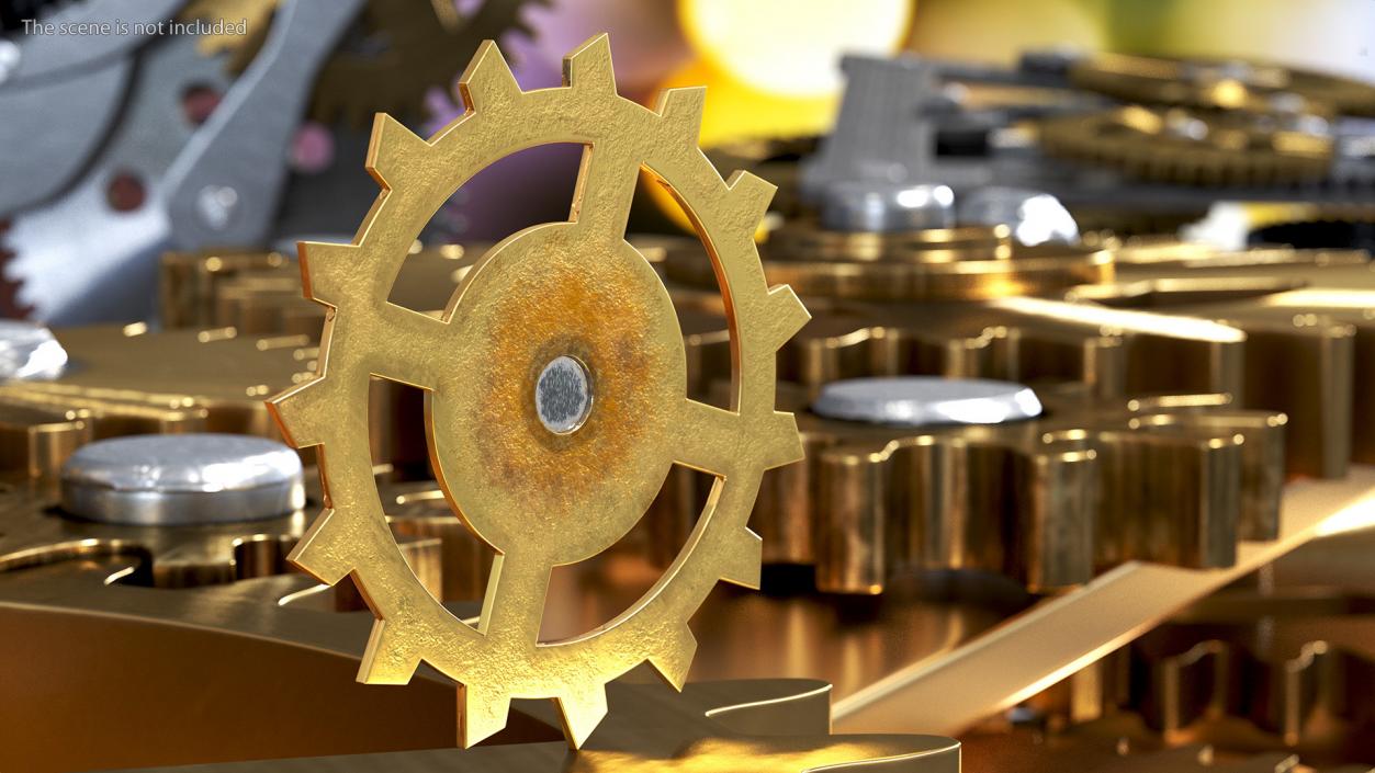 3D model Clock Cogs