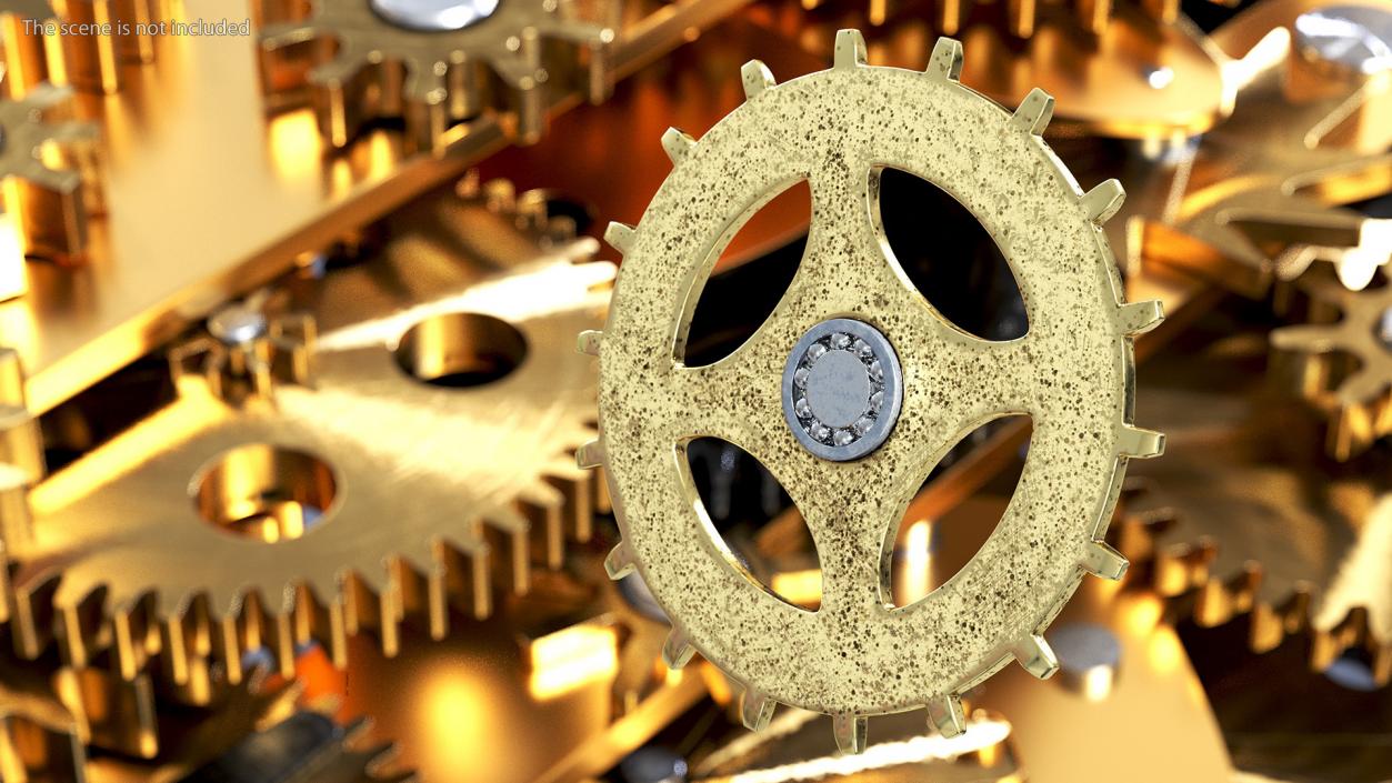 3D model Clock Cogs