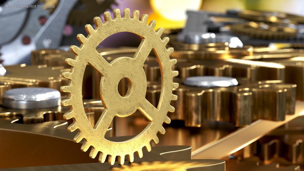 3D model Clock Cogs