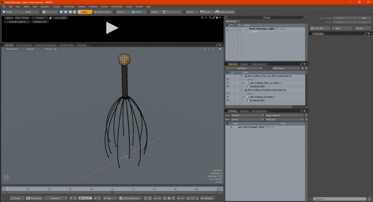 Head Massager Light 3D model