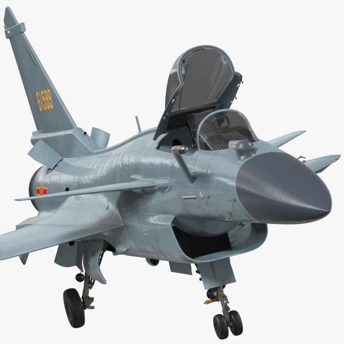 3D Chinese Air Force Chengdu J10 B Rigged model