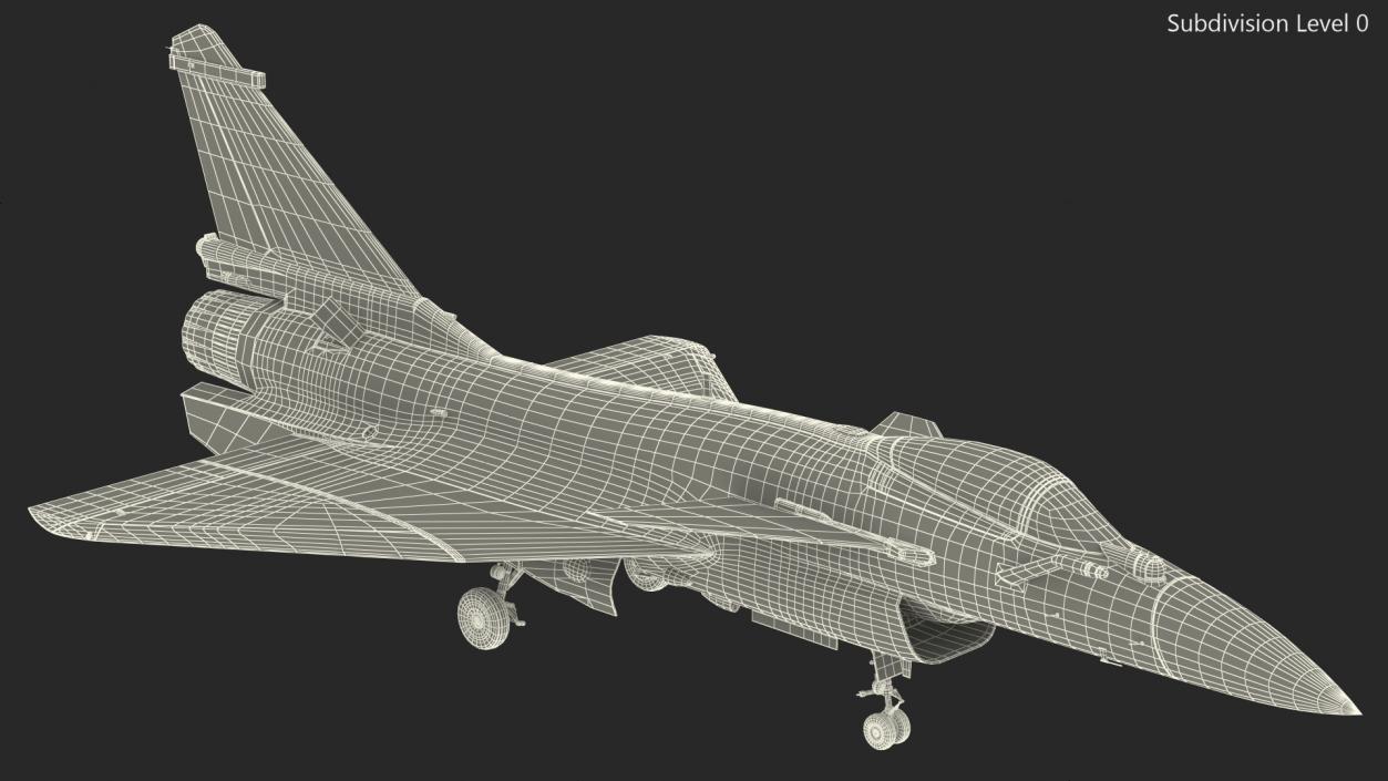 3D Chinese Air Force Chengdu J10 B Rigged model