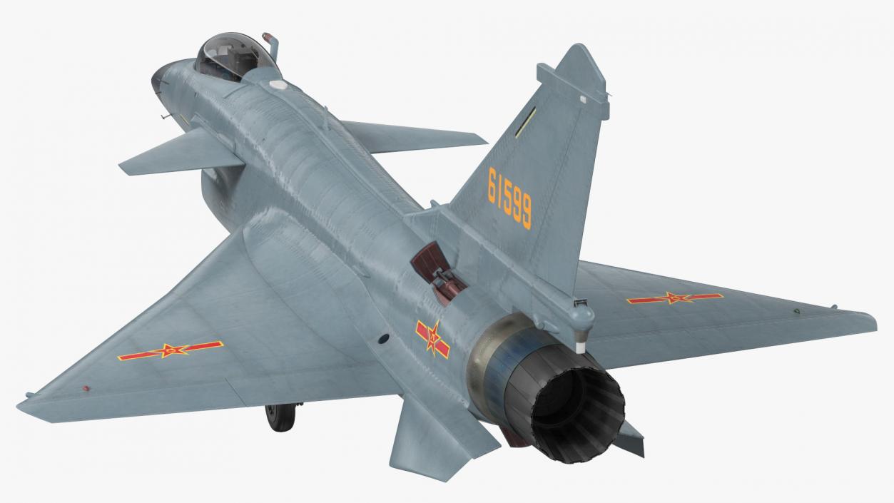 3D Chinese Air Force Chengdu J10 B Rigged model