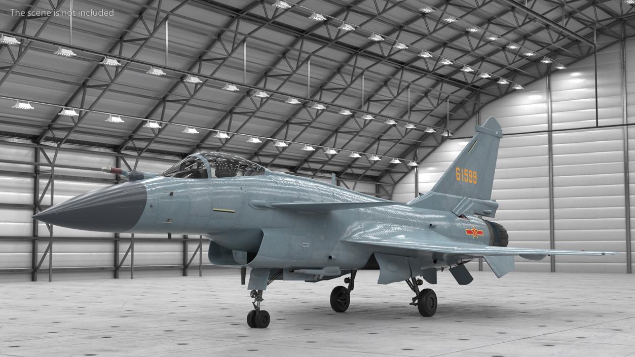 3D Chinese Air Force Chengdu J10 B Rigged model