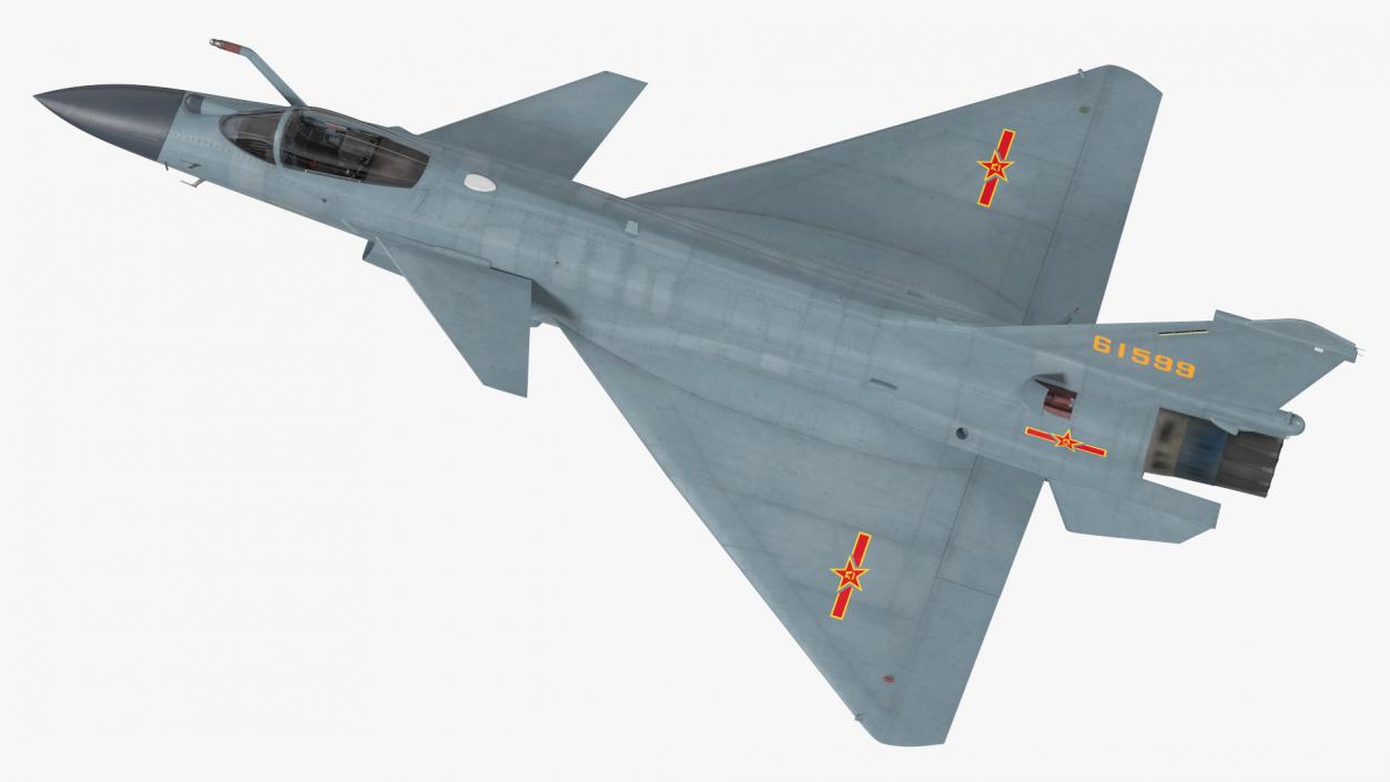 3D Chinese Air Force Chengdu J10 B Rigged model