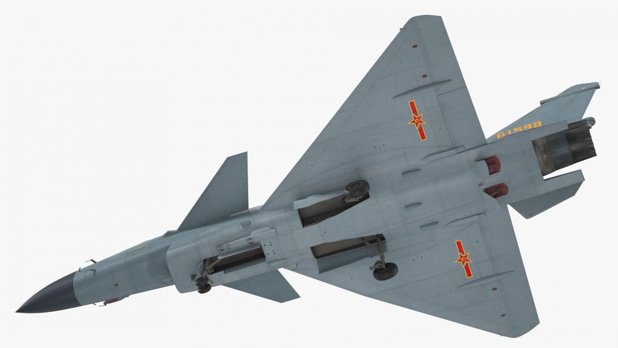 3D Chinese Air Force Chengdu J10 B Rigged model