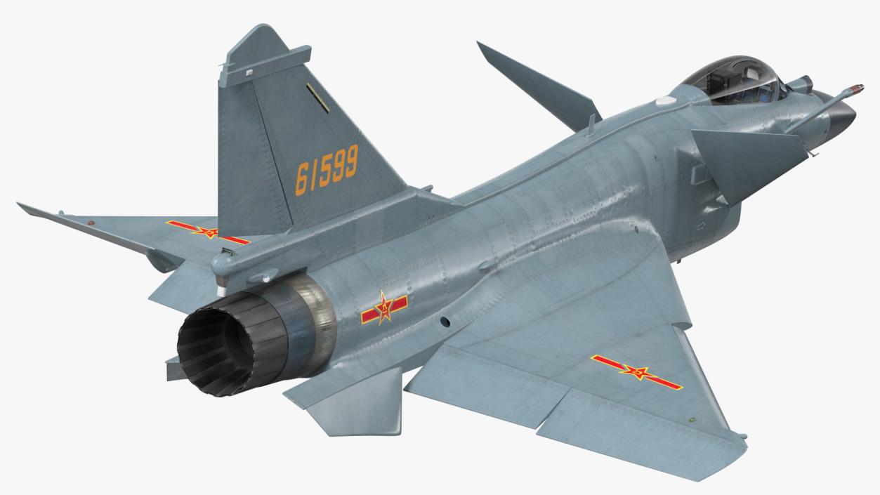 3D Chinese Air Force Chengdu J10 B Rigged model