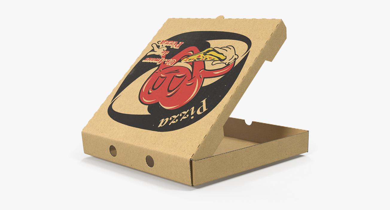 Open Pizza Box 3D model