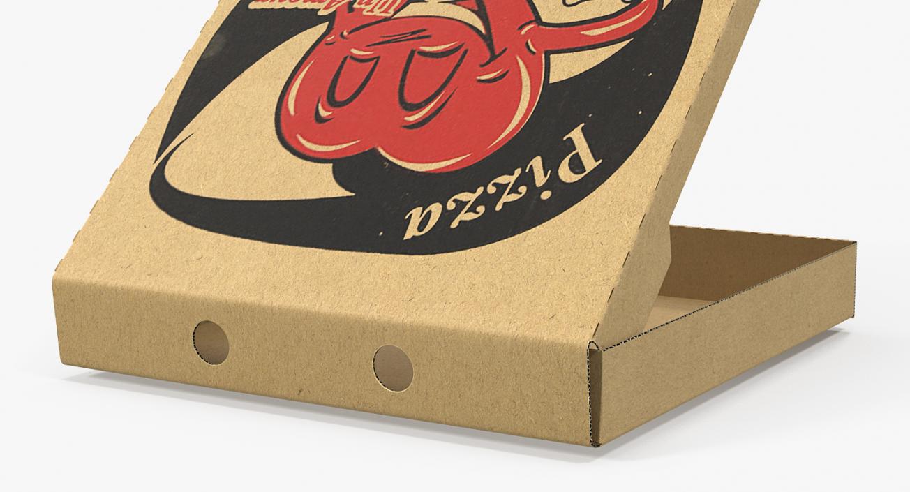 Open Pizza Box 3D model