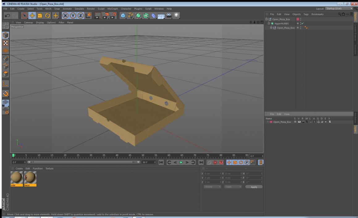 Open Pizza Box 3D model