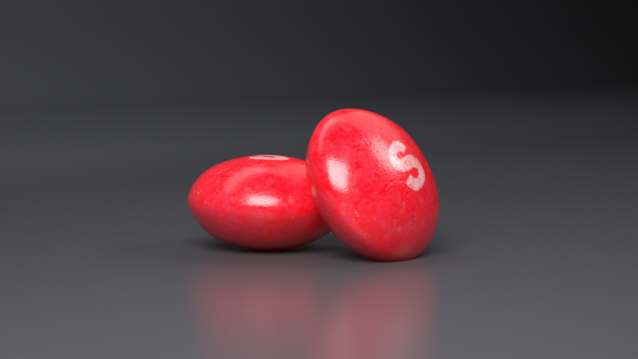 3D model Skittles Candy Red 2