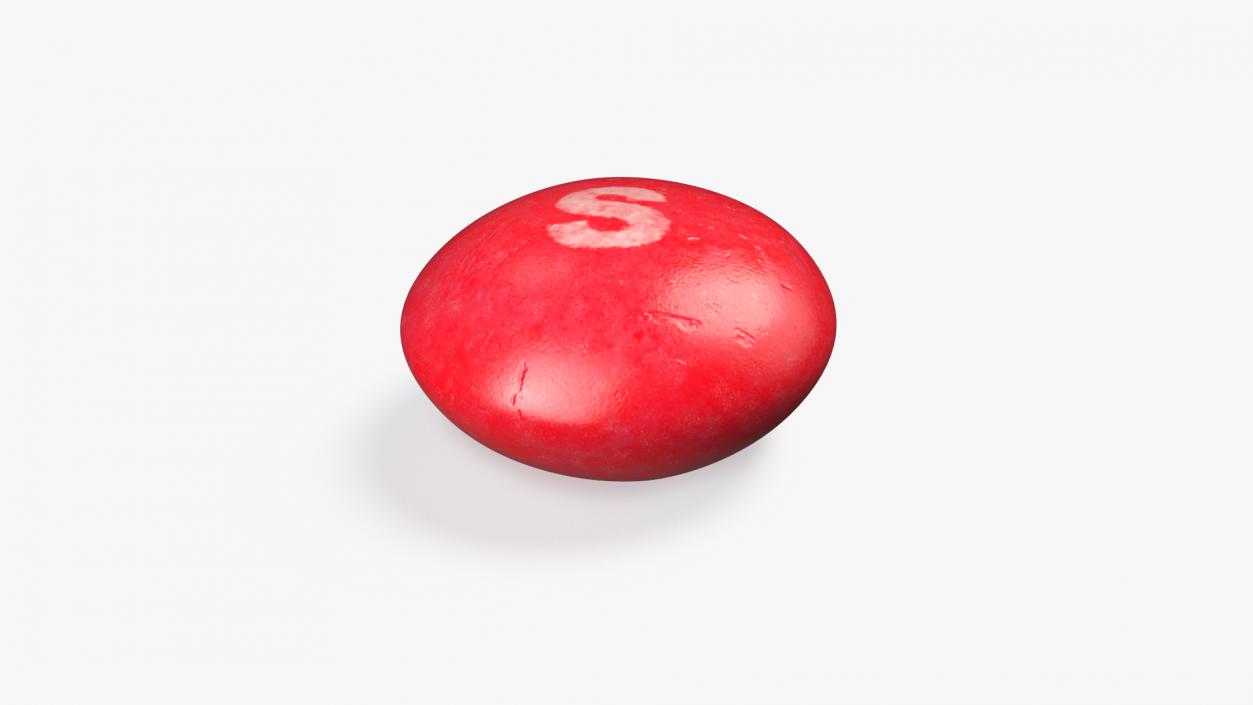 3D model Skittles Candy Red 2