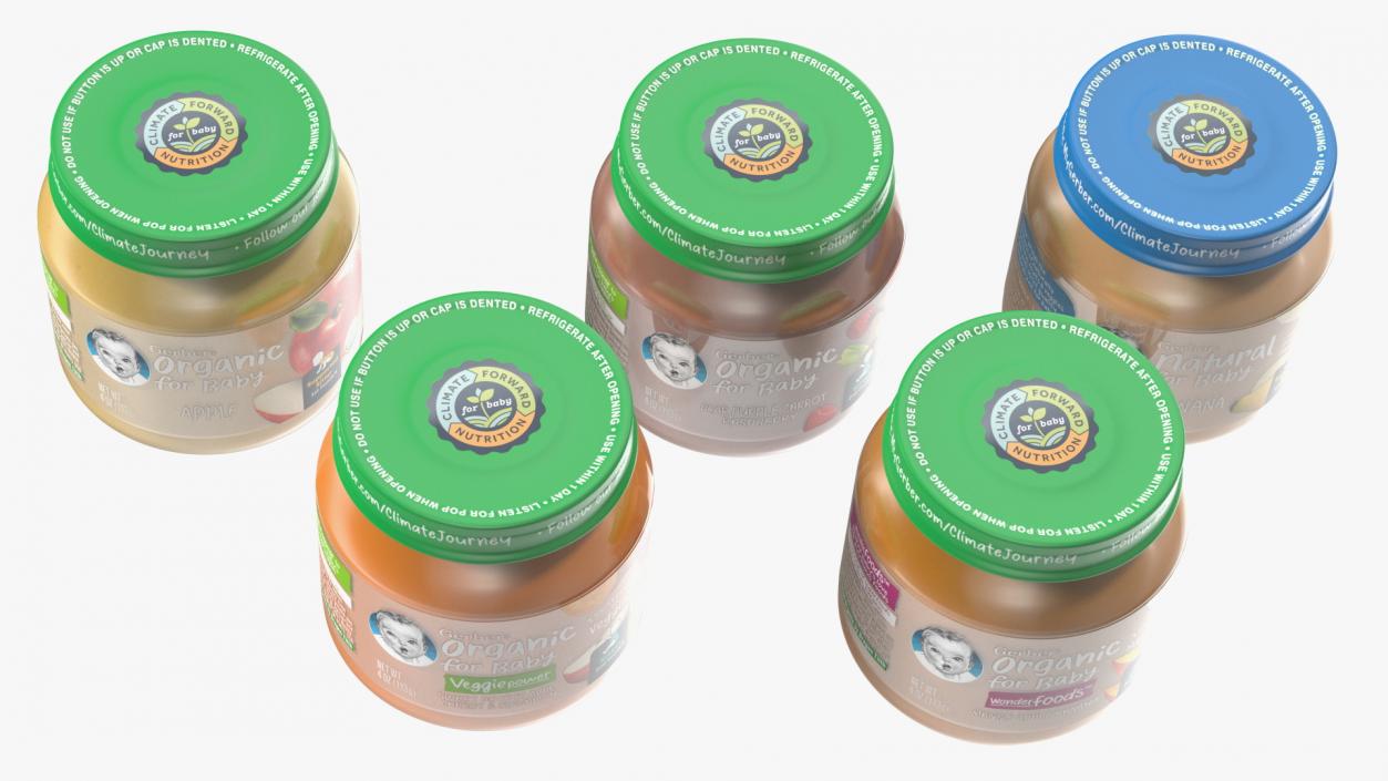 3D Gerber Fruit Baby Food Jars 113g Set