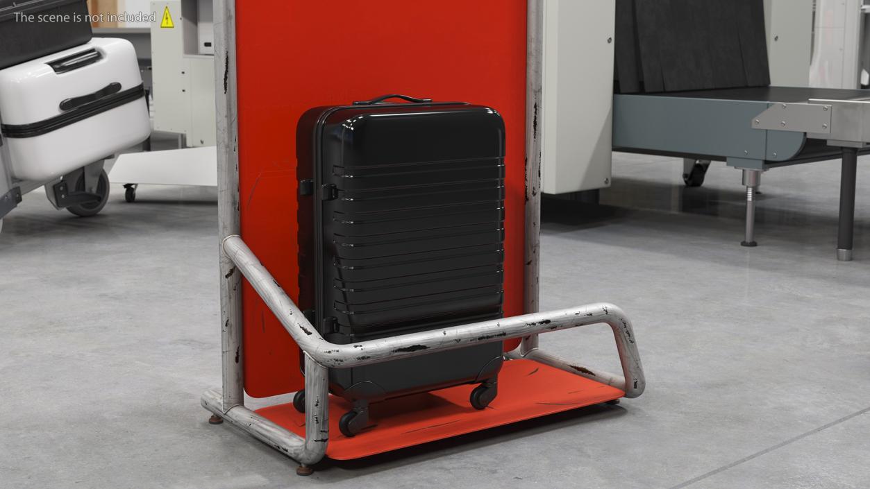 3D Red Luggage Airport Unit Old model