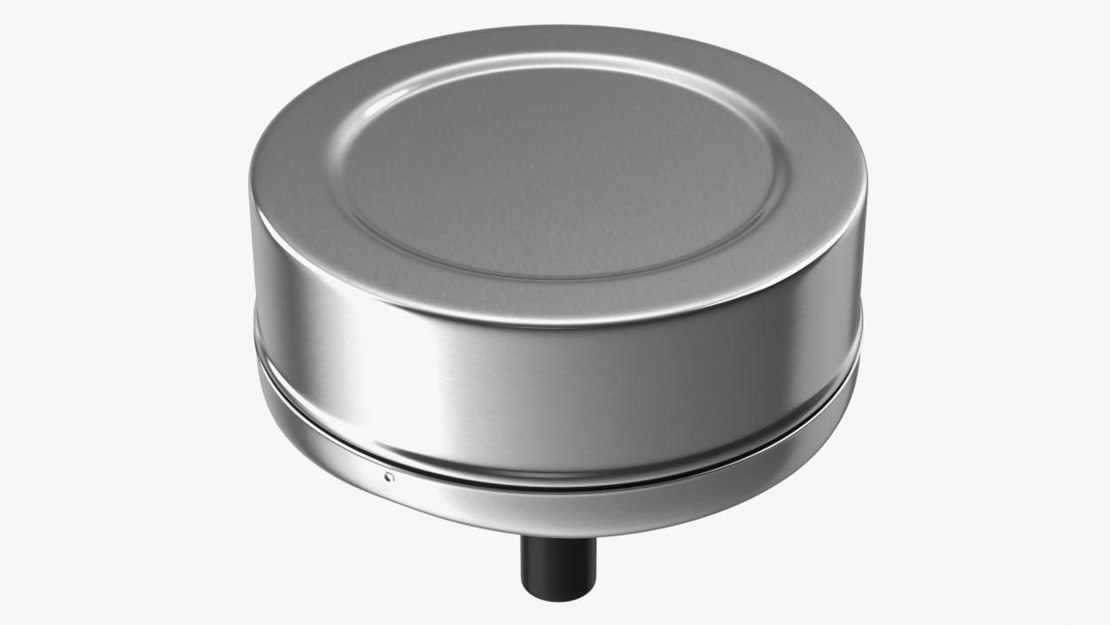 3D model Round Push Down Ashtray Chrome