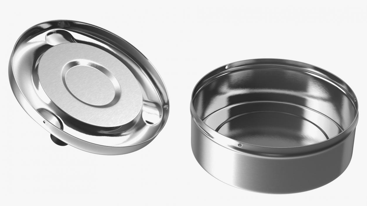 3D model Round Push Down Ashtray Chrome