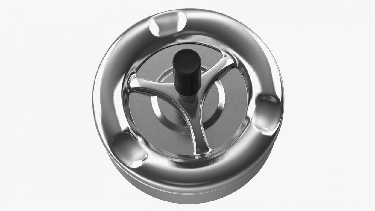 3D model Round Push Down Ashtray Chrome