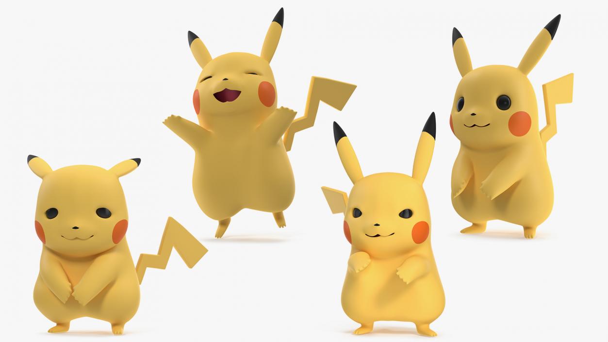 3D Pikachu Characters Collection 2