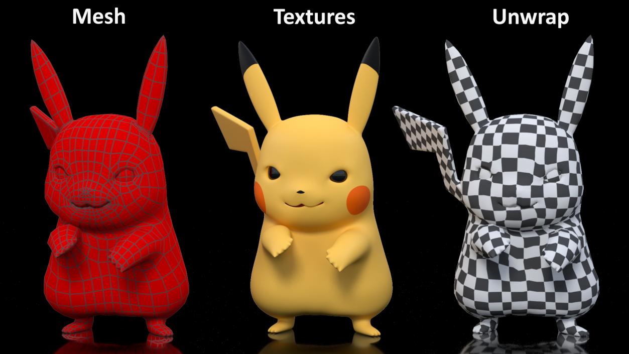 3D Pikachu Characters Collection 2