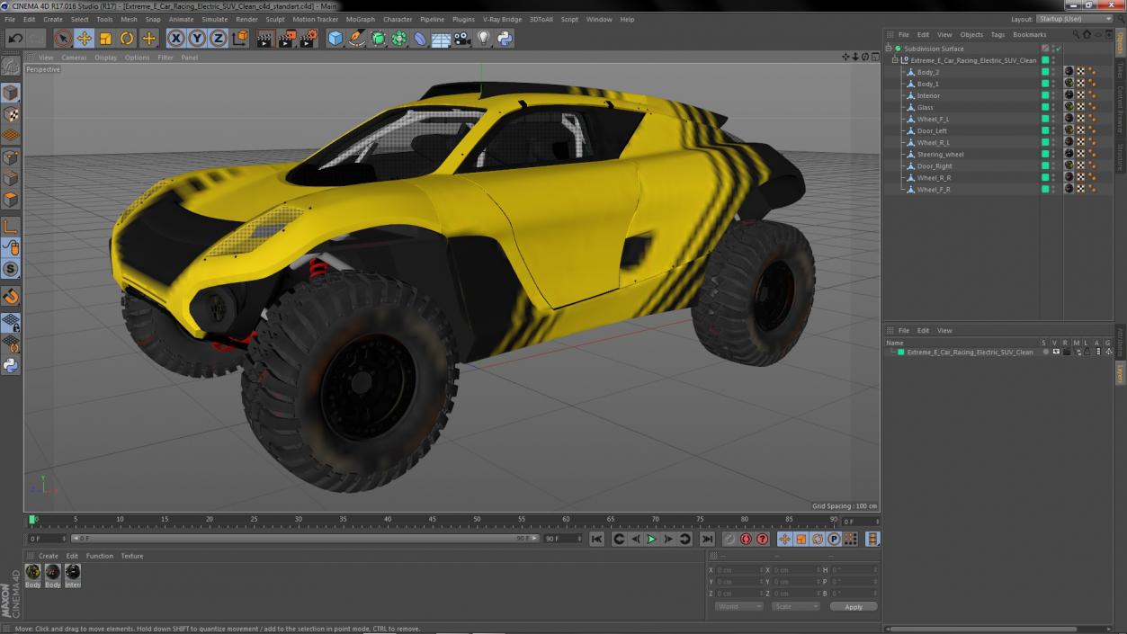 Extreme E Car Racing Electric SUV Clean 3D model