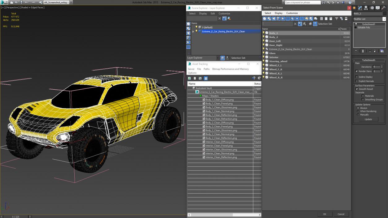 Extreme E Car Racing Electric SUV Clean 3D model