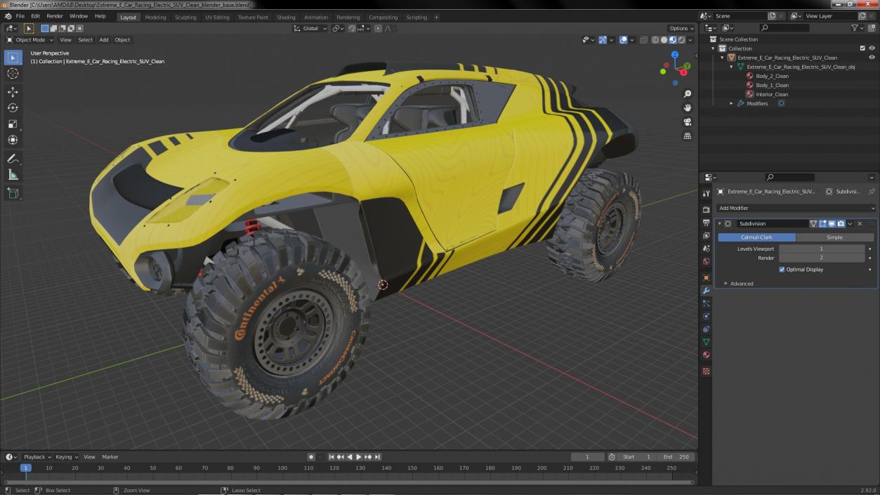 Extreme E Car Racing Electric SUV Clean 3D model