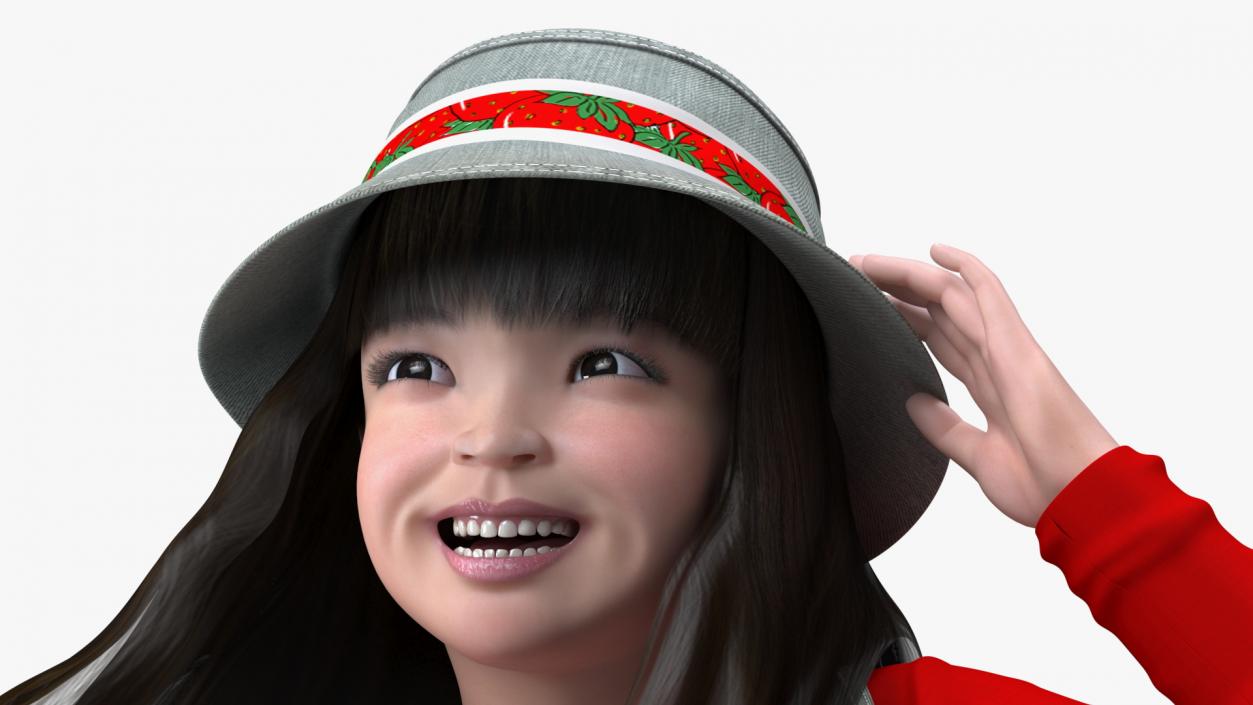 3D model Asian Girl Childs Collection 3