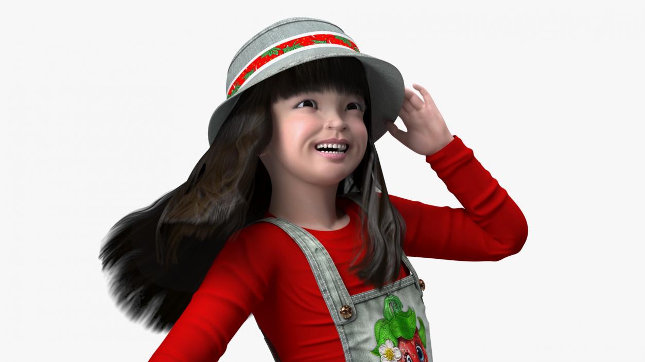 3D model Asian Girl Childs Collection 3